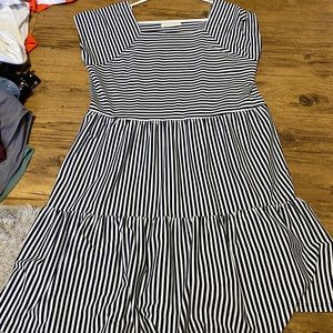 Women’s striped peplum dress Large